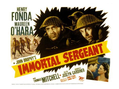 59ClassicFilms's tweet photo. The desert is hot and unforgiving.  But where there is a will, there is always a way out.  Chapter 35 of the #Analyzing59ClassicFilmsCountdown is 1943's "Immortal Sergeant." Interestingly, the end credits urged viewers to buy war bonds and stamps.  #WarFilm  #TCMParty https://t.co/Sq6cN0D1wG