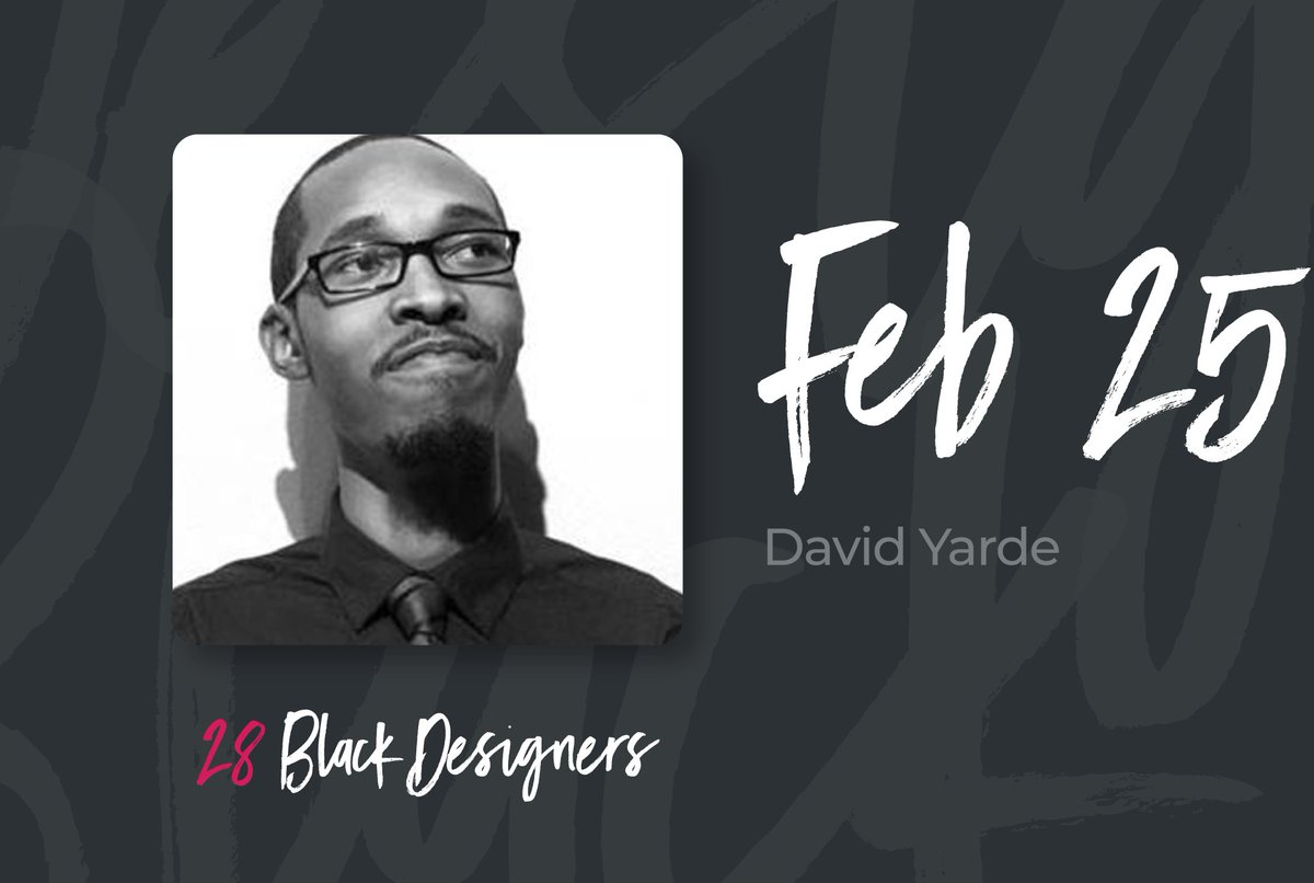 timothyhykes's tweet photo. The spotlight hits David @dsmy Creative Director and Brand Strategist. With over 16 years of experience in design, programming and creating captivating user experiences for brands of all sizes. He's awesome --> https://t.co/w2uh1RKllQ #BHM #BlacksinDesign https://t.co/VjL37vZ1i4