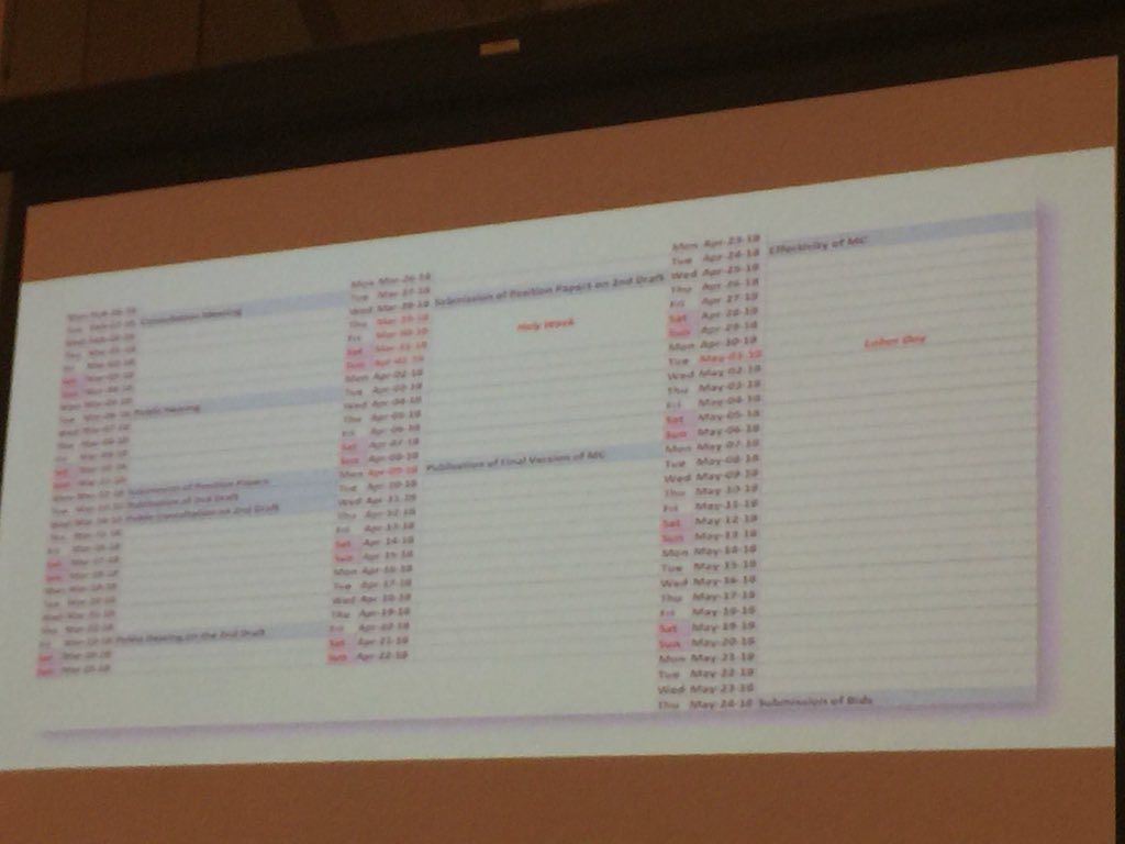 wddeguzman's tweet photo. Photo not too clear but this the newest timeline for the selection process. NTC: April 9 publication of Final MC TOR on selection process.  Bidding submission May 24. Interested parties have one and a half months to prepare their bid. Worse case, we will finish 1st week of June. https://t.co/swjvY10th7