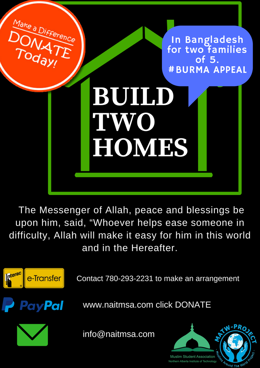 msa_nait's tweet photo. DONATE NOW AND MAKE A DIFFERENCE!! BE THE DIFFERENCE 😊
#donate#change#mercy#help#islam#peace#burma#naitmsa https://t.co/TdAhCilHbU