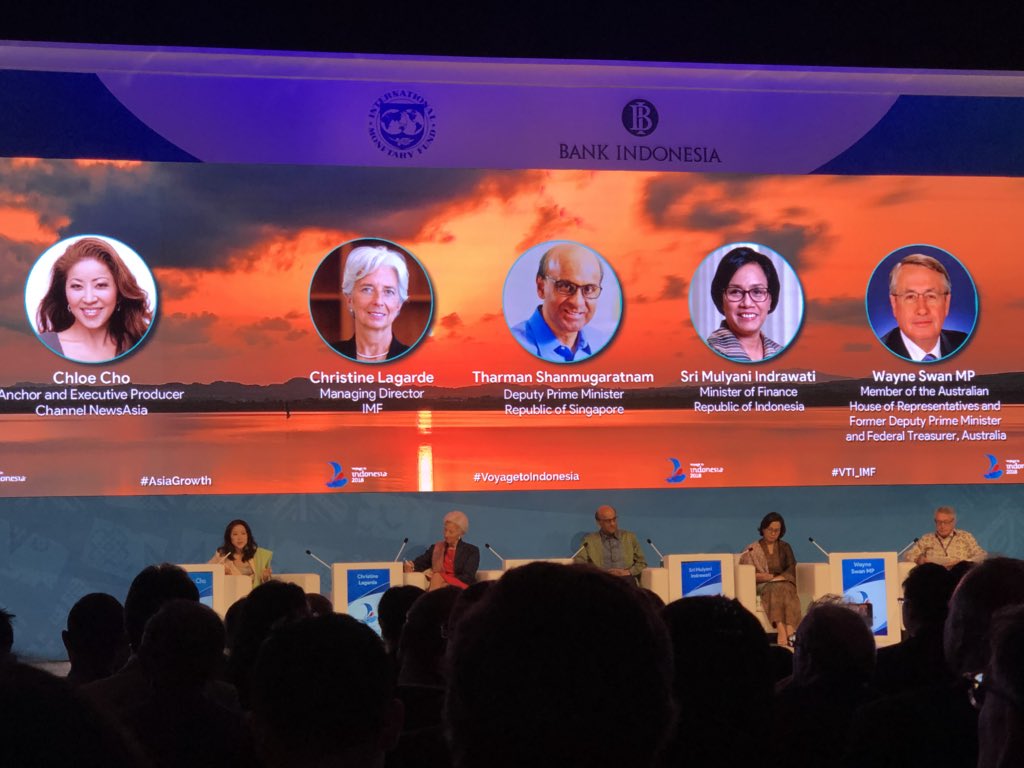 Madam <a href="/Lagarde/">Christine Lagarde</a> : “political courage is also required to execute the transformation better.” 👍#AsiaGrowth #VoyagetoIndonesia