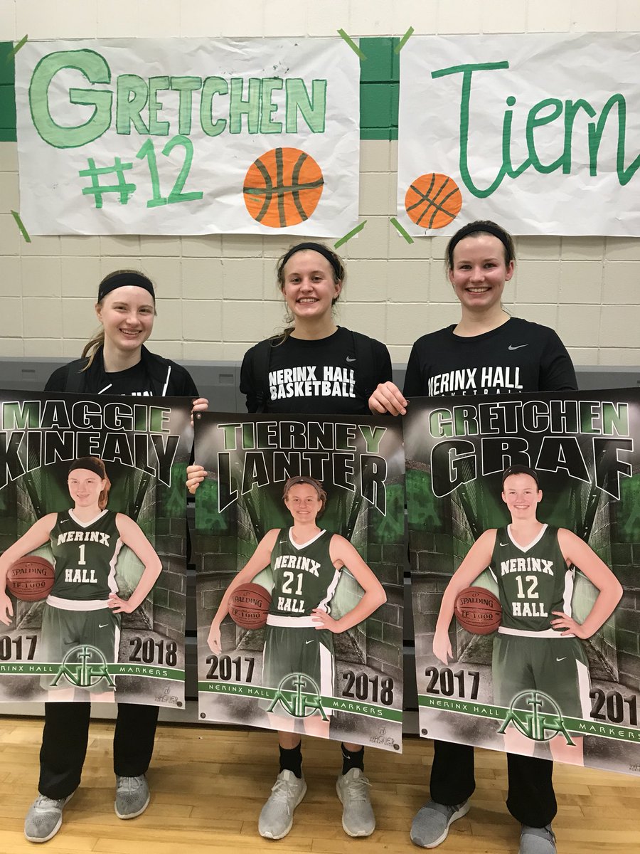 nh_bball's tweet photo. Hard loss tonight! Thank you for an amazing season 💕 Much love to Maggie, Tierney, and Gretchen for 4 years of hard work! We will miss you next year! https://t.co/oRrgIR0OmK