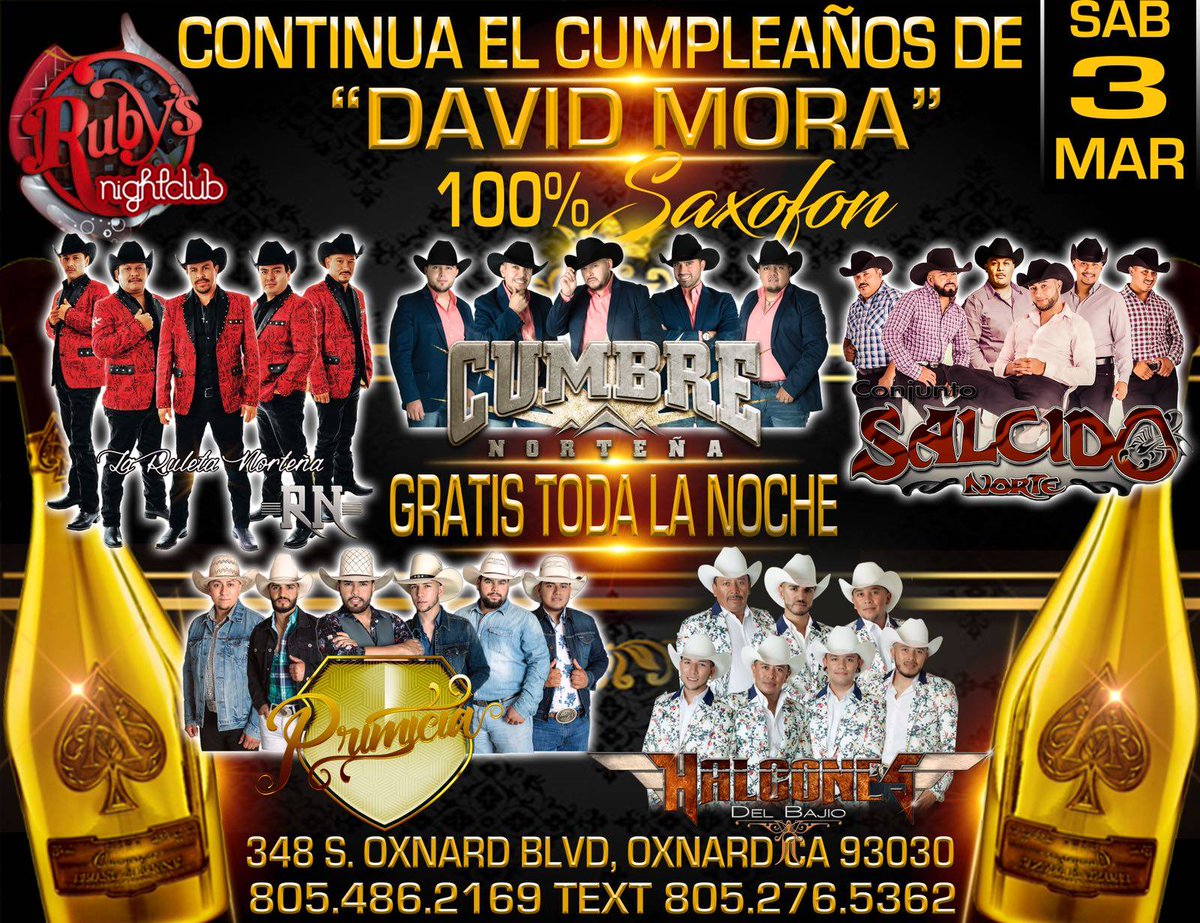 rubyscafeoxnard's tweet photo. Este fin de semana, todo mundo GRATIS toda la NOCHE #rubys #rubysnightclub Reserva al (805) 486-2169 https://t.co/lnBftQcCSg
