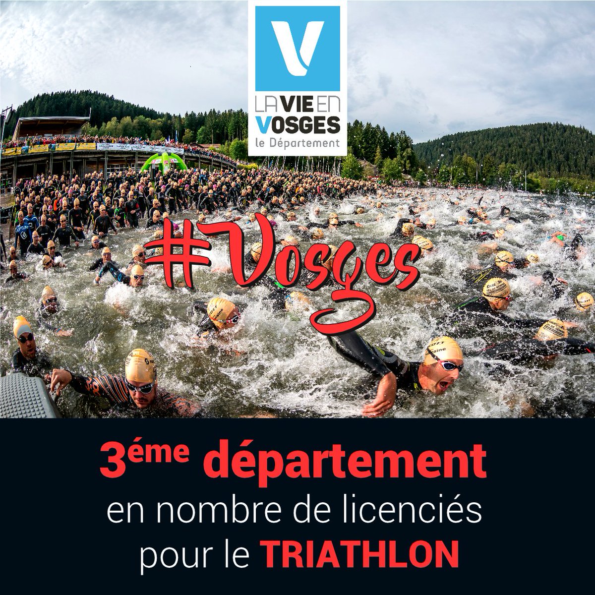 [CHIFFRE CLE] Le saviez-vous ? 👉Le département des #vosges est le 3ème département en nombre de licenciés pour le #triathlon 🥉 ! <a href="/gerardmertri/">Triathlon Gerardmer</a> <a href="/LaVieEnVosges/">JeVoisLaVieEnVosges</a> <a href="/regiongrandest/">Région Grand Est</a> 🎉 © Thomas Devard - #gerardmer