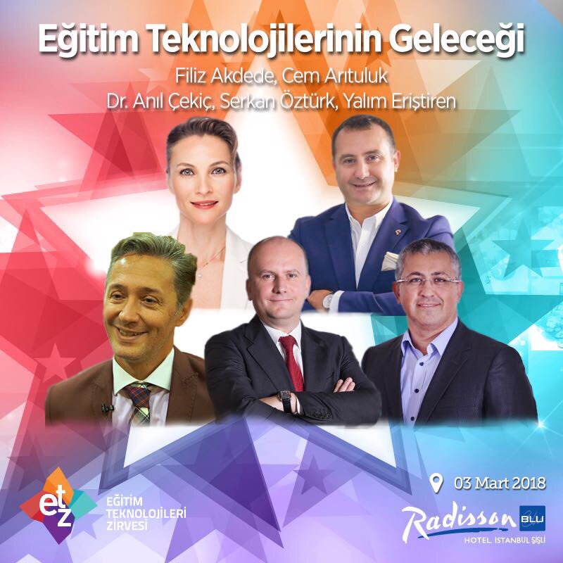 “Eğitim Teknolojilerinin Geleceği” paneli 5. Eğitim Teknolojileri Zirvesi’nde! Kayıt için son 4 gün! Biletler tükenmeden: etz.com.tr #ETZ18