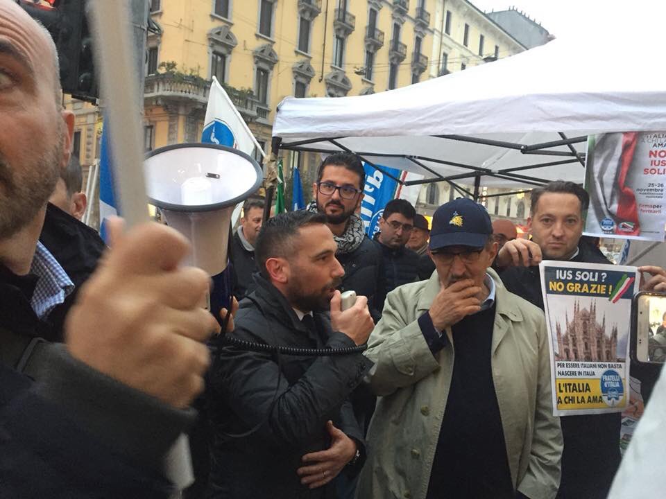 fdimilano_prov's tweet photo. Manifestazione No allo Ius Soli a Milano con @Ignazio_LaRussa, @GiorgiaMeloni, @FrancoLucente , #PaolaFrassinetti e #FabioRaimondo https://t.co/r4kb6BGJoR
