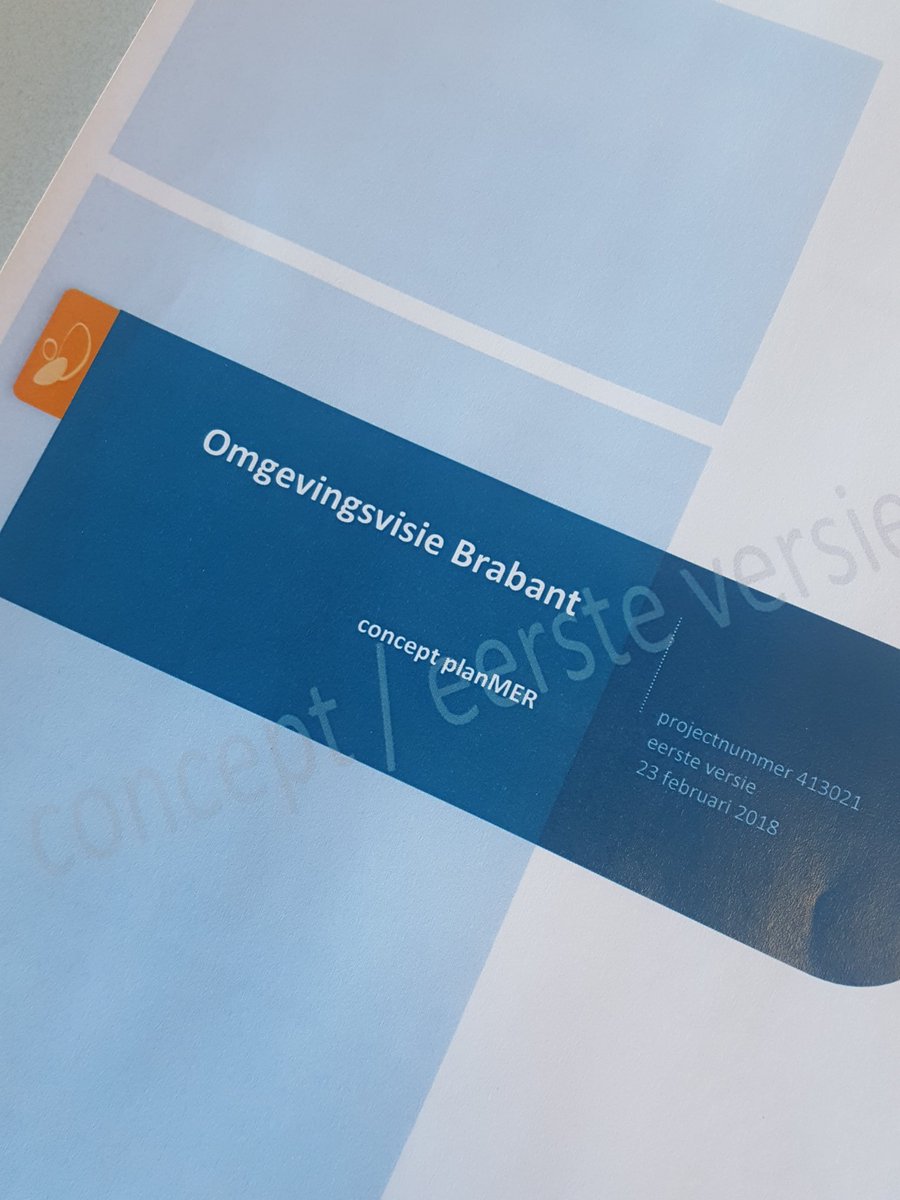 StruijkP's tweet photo. Een eerste concept #planMER Brabantse #omgevingsvisie op basis van het Voorontwerp naar @Commissiemer.
Leren van elkaar in deze pilot! https://t.co/8JSPwlGFnK