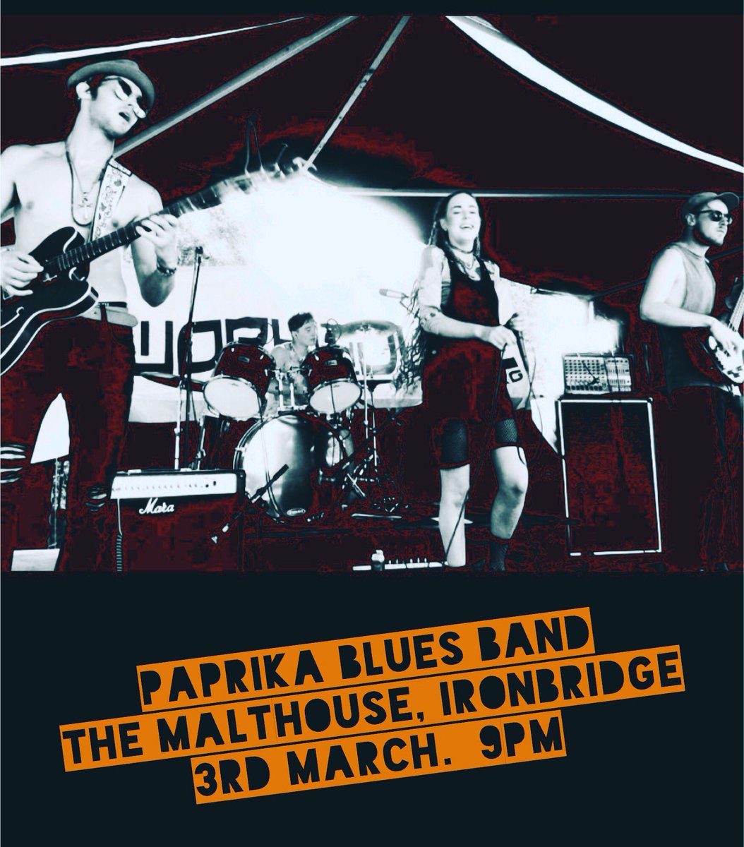 PaprikaBlues's tweet photo. On Saturdays we get down 😎🌶 #paprikabluesband #paprika #band #gig #ironbridge #malthouse #funk #blues #funkysaturday #livemusic @WhatsOnShrews @TelfordWhatsOn @WhatsOnShrops @jimallthetime @shroprocks @Malthouse1854 @SYoneMagazine https://t.co/ci9T83zB4Q