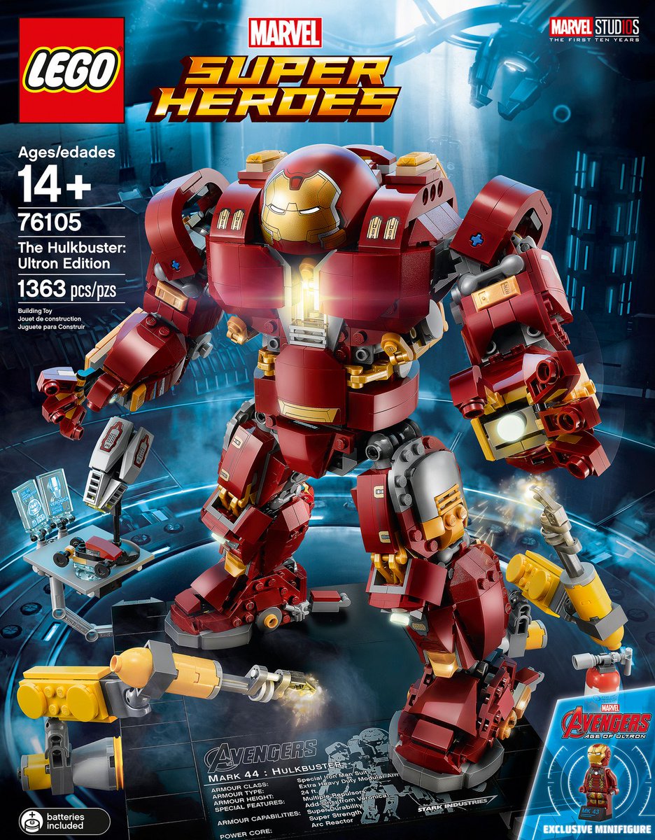 TOY_PEOPLE_NEWS's tweet photo. LEGO 76105 Marvel Super Heroes The Hulkbuster: Ultron Edition
https://t.co/AKcUzfBFDv

#LEGO #LEGO76105TheHulkbuster #Marvel #SuperHeroes #TheHulkbusterUltronEdition #AvengersAgeOfUltron #Avengers #IronMan #Mark44 https://t.co/LFZk6sNeAu
