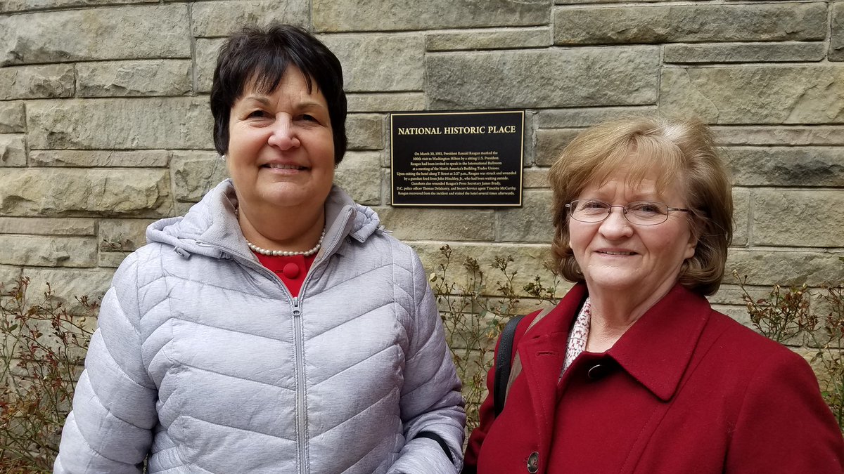 President and Junior Past President of Nebraska American Legion Axillary at the site President Reagan, and three others were shot. @WashConf