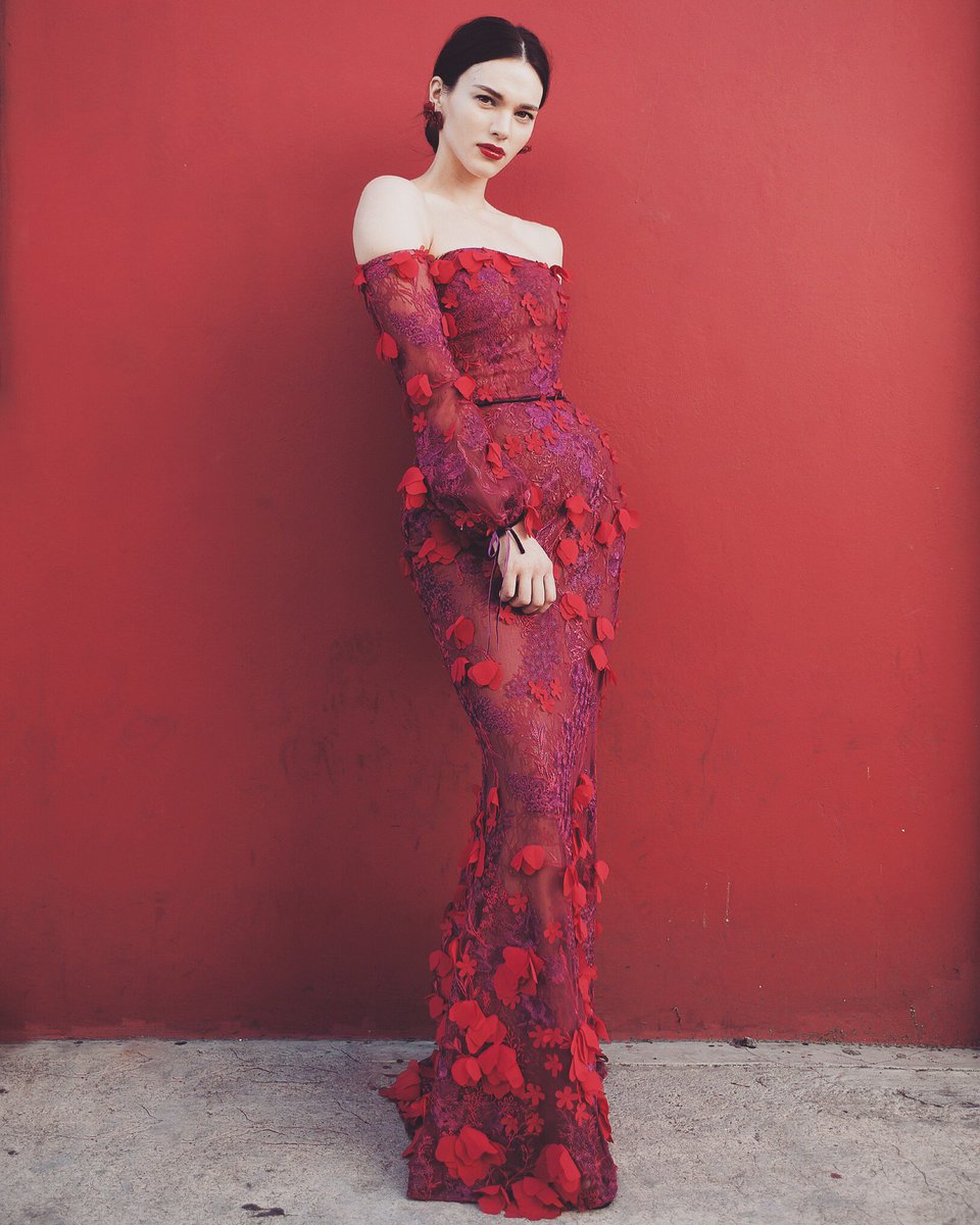 Wearing <a href="/MarchesaFashion/">Marchesa</a> ❤️🌹❤️