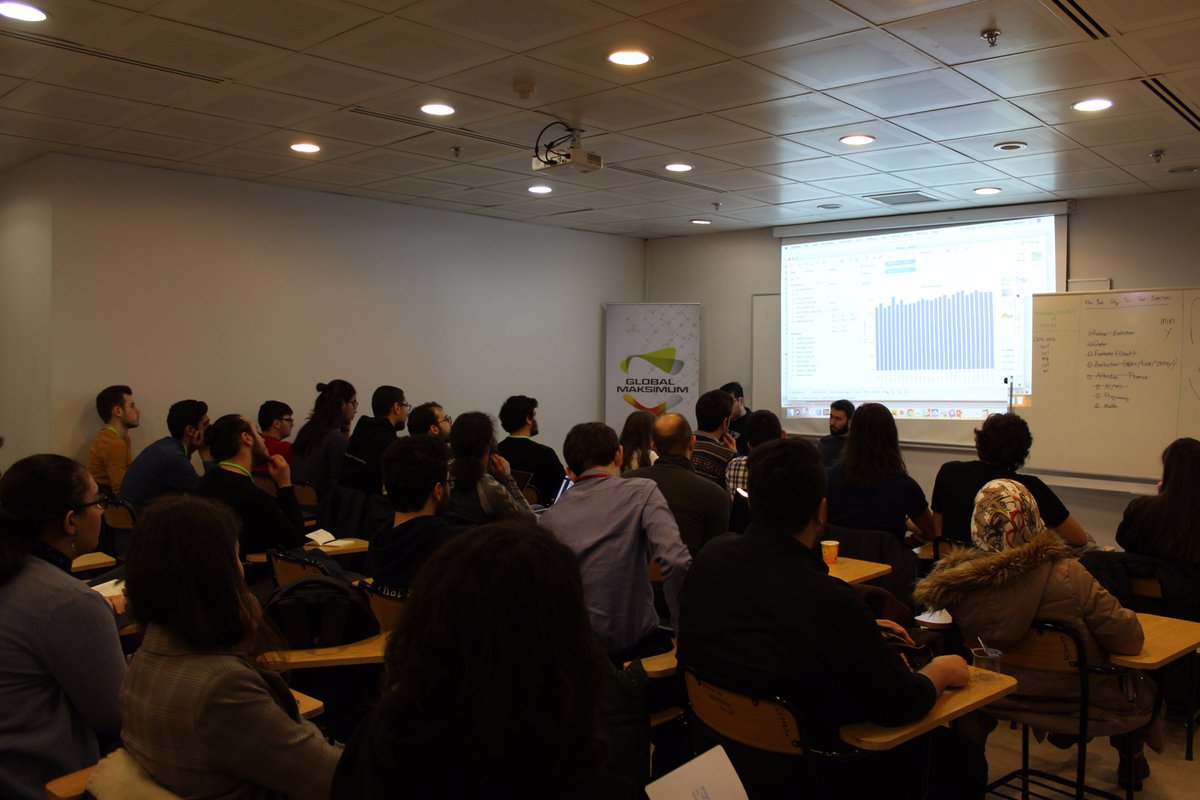 BounTechsummit's tweet image. Global Maksimum&apos;dan @husnusensoy ve @ABaspinar tarafından verilen &quot;Workflow Tutorial of a Machine Learning Project: Adventures of a Data Engineer and a Data Scientist&quot; workshopu katılımcı öğrenciler tarafından heyecanla takip edildi.  #bountechsummit #compec @globalmaksimum