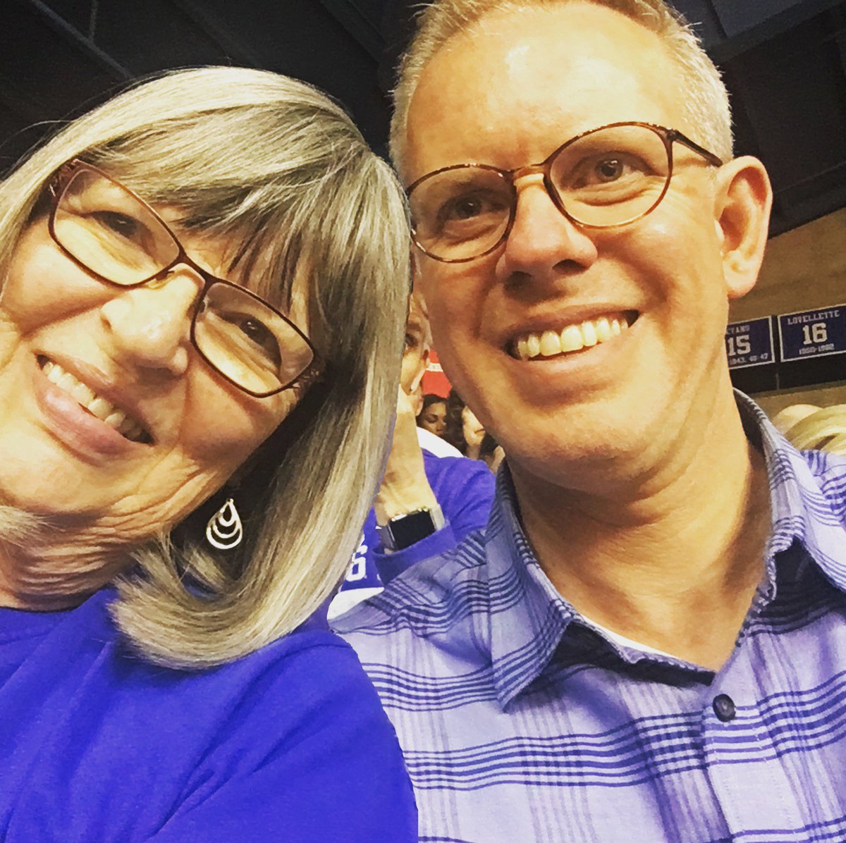 PaulDavisKS's tweet photo. #MondayMotivation: Senior Night at Allen Fieldhouse, watching #kubball clinch historic #14Straight conference title. Loved the speeches & seeing those Big 12 trophies lined up across the court. (Also got some solid #selfiepractice in with Mom) #RCJH 🏆🏆🏆🏆🏆🏆🏆🏆🏆🏆🏆🏆🏆🏆 https://t.co/3UKFNFvFI7