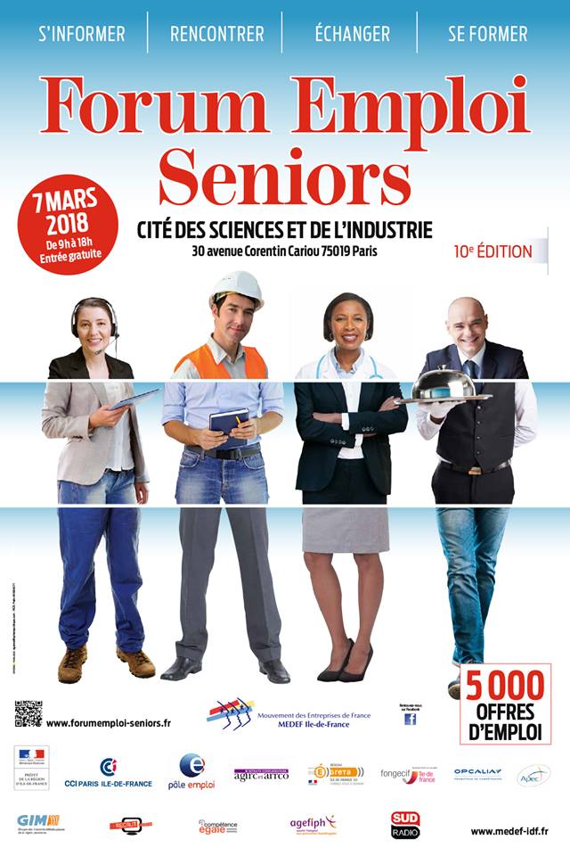 Dès le 7 mars, retrouvez les conseillers @poleemploi_IDF sur le forum emploi seniors organisé par le <a href="/Medef_IDF/">MEDEF Île-de-France</a> . Des offres d'emploi directement disponibles sur le stand de @poleemploi_IDF