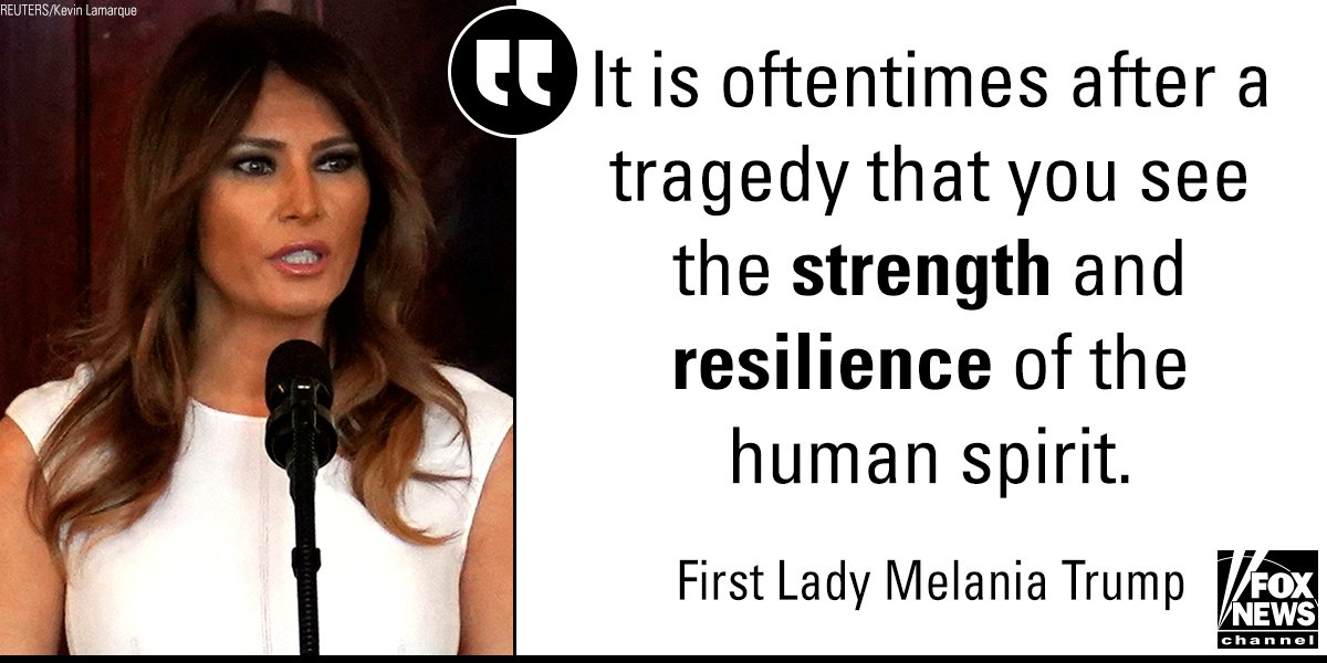 FoxNews's tweet photo. .@FLOTUS Melania #Trump addressed the Florida school shooting during her remarks at the Governor Spouses Luncheon. https://t.co/MUy32ecXcP