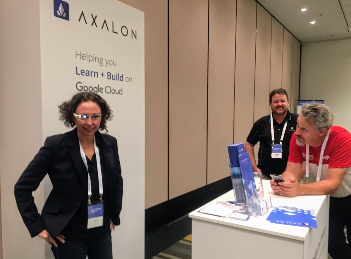 axalon_io's tweet photo. Rockin’ the Google Glasses at Cloud Onboard. #GCP #Training https://t.co/Og5H1vq37k