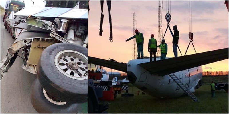 ThuliMagubane's tweet photo. I really thought we would have the Boeing 737 in all its splendour and glory on our roads. It would have been quite a sight to behold! Alas, it's been stripped down and transported in parts 😌😆 https://t.co/BeGPrPb36o