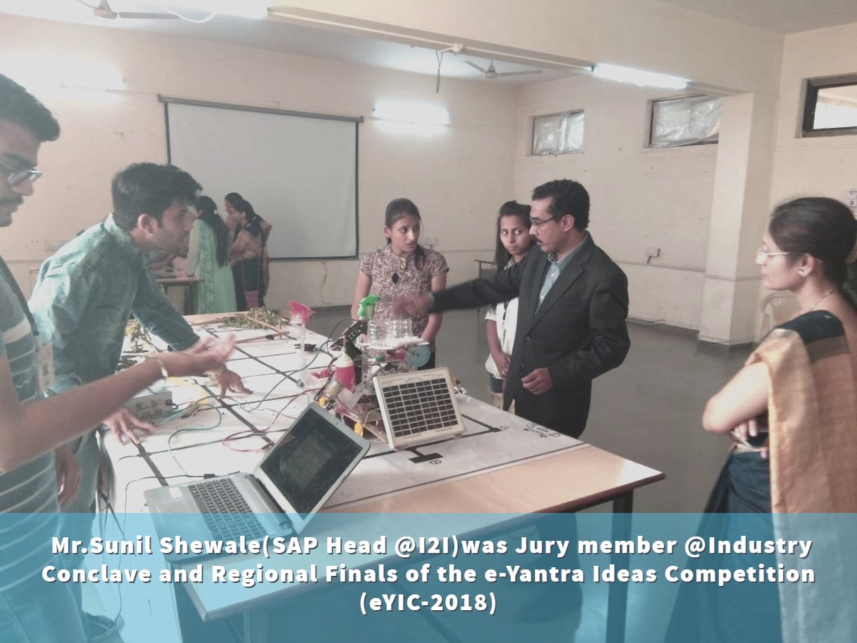 IdeasToImpacts's tweet photo. Mr. Sunil Shewale ( SAP Practice Head, @IdeasToImpacts Impacts) was the jury member for e-Yantra Ideas Competition Regional Finals. He presented how our #smalltownmodel indulge in upbringing academia connect with our initiatives and our practice in IOT.
#IOT #innovations #careers https://t.co/OtYuZD4KsF
