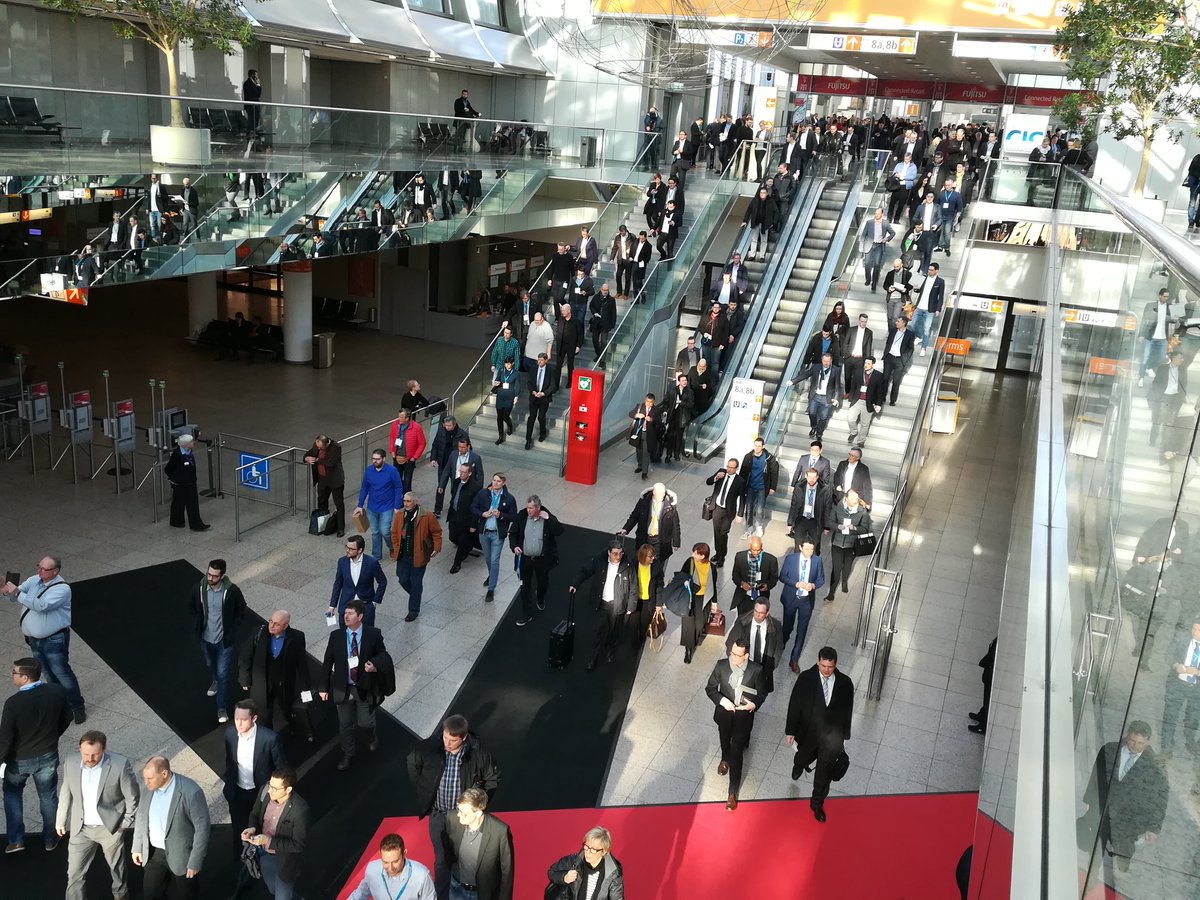 EuroCIS's tweet photo. Willkommen zur #EuroCIS 2018. Die Tore sind geöffnet, der erste Messetag kann beginnen. Wir wünschen allen Ausstellern und Besuchern erfolgreiche Gespräche und jede Menge Inspiration. #technologyneversleeps https://t.co/tMJT0xIIwS