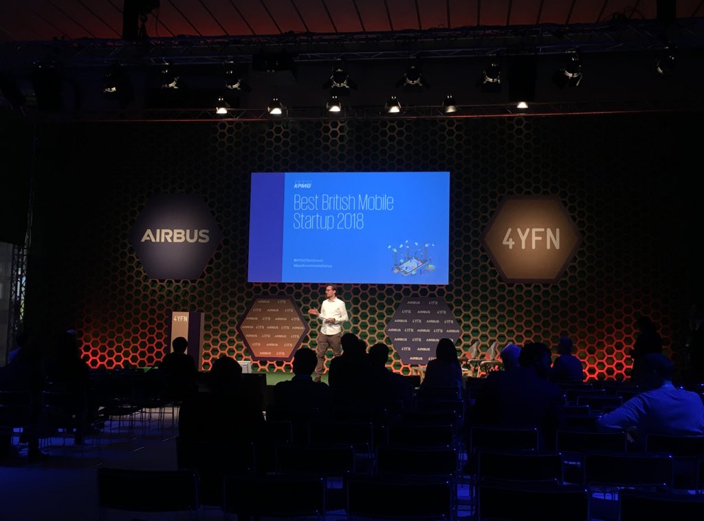 KPMG_EG_UK's tweet photo. And we’re off! Our very own @PatrickImbach is introducing the competition @4YFN_MWC #BestBritishMobileStartup #MWC18 https://t.co/IK3sYa53iT