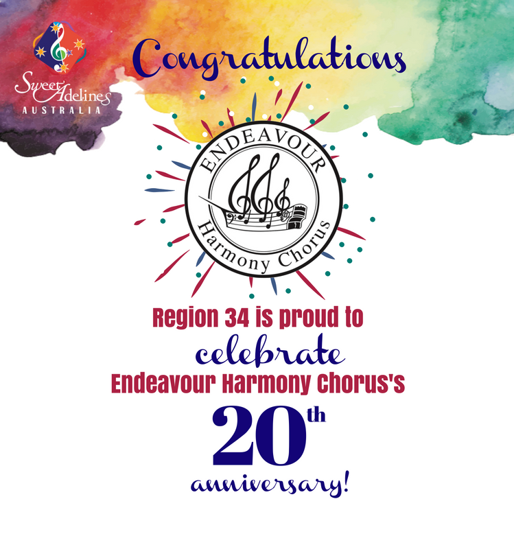 Couldn't be prouder of our wonderful Endeavour Harmony Chorus on their 20th  Anniversary!