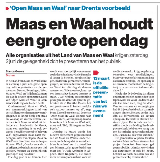 2 juni moet het in #Maas en #Waal te doen zijn!