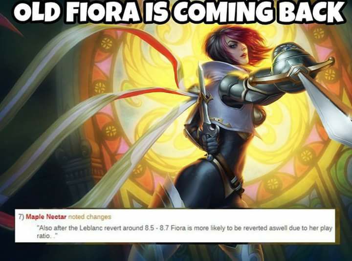yurds1's tweet photo. moriremos todoooooooooos, la antigua Fiora volverá en el próximo parche del PBE https://t.co/wS0WFUTRWq