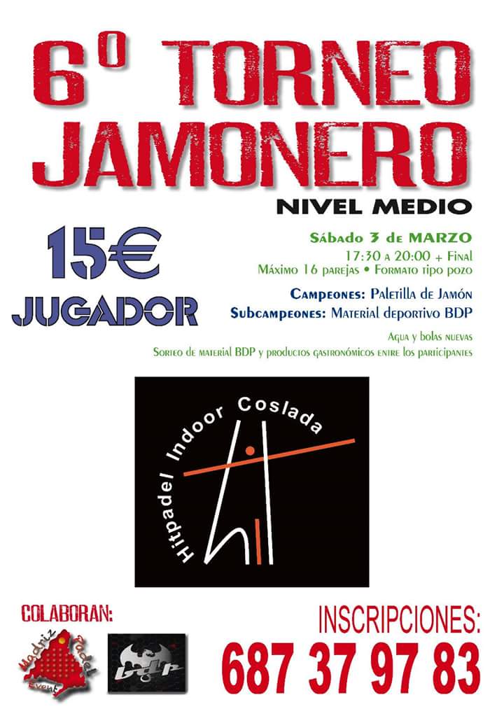 MadrizPadel's tweet photo. Amimaros que cada vez van quedando menos plazas.
@MadrizPadel @Hitpadel
@ikermadridpadel @PabloRiegoBravo #padel #pozo #madrid #colada #torneopadel #premios #regalos #sorteos #fmp #competicion #padelon #pozopadel #Torneos #hitpadel #madrizpadelevent #palasdepadel #Deportes #wpt https://t.co/7G6GfbZpkC