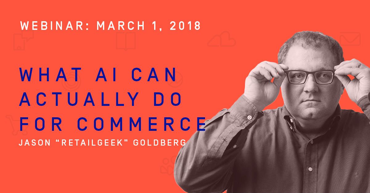 In our webinar this Thursday, we want to go behind the hype of AI and discuss how you can make smarter digital commerce easier.. today! Register now: bit.ly/2FaKSKw #epitalk