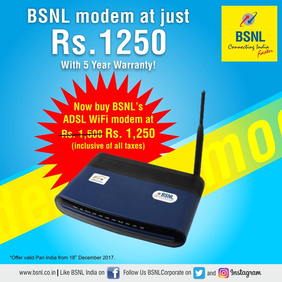 BSNLCorporate's tweet photo. #BSNL's attractive offers are a must have, do get in touch with us today to know more on exciting Mini Data Packs, ADSL modem &amp; BB plans.
Mini Data Packs visit https://t.co/N95peYJv5e
BB249 Plan visit https://t.co/veBUoyaqoJ 
BSNL Modem visit https://t.co/gdCMji1nGu https://t.co/VnUsvsWmLS