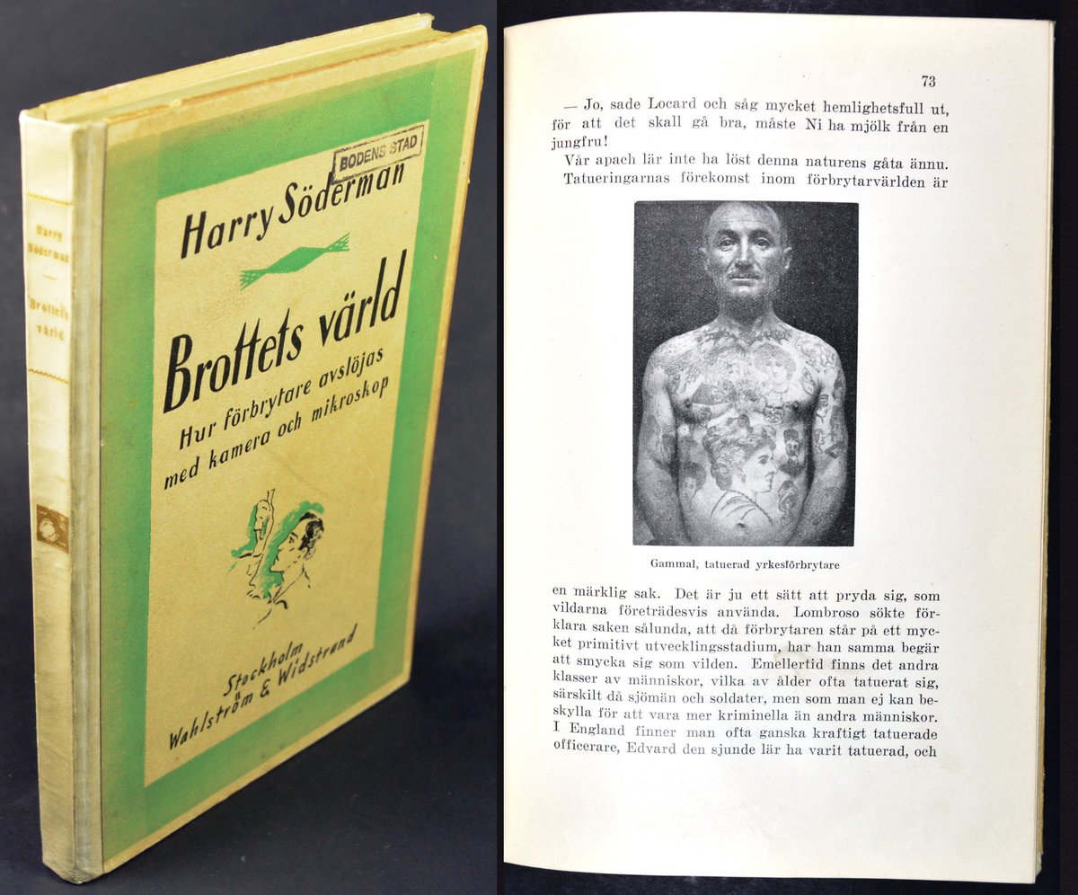 LeoAngelman's tweet image. Revolver-Harry: Harry Söderman: BROTTETS VÄRLD. HUR FÖRBRYTARE AVSLÖJAS ... 1927.  Harry Söderman var bl.a. chef för New Yorks polislaboratorium och svenska Statens Kriminaltekniska Anstalt. tradera.com/item/341201/30… #revolverharry  #veckansbrott #leifgw #mord #polisen