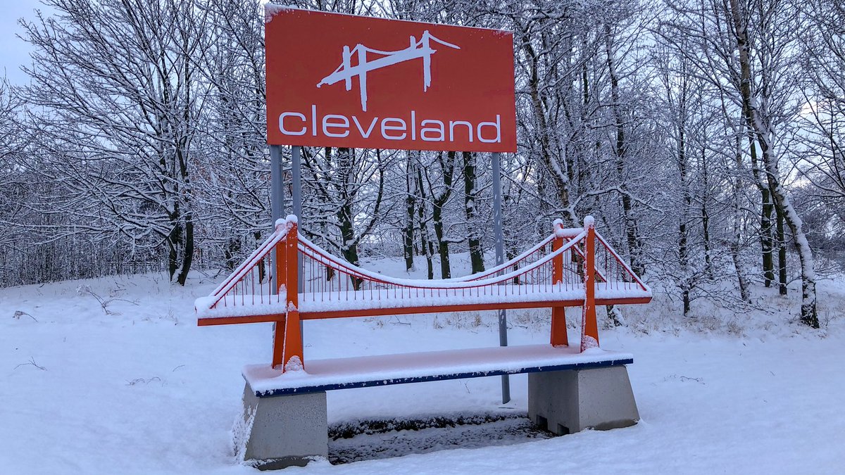 GaryFoster's tweet photo. #TheBeastFromTheEast has paid a visit to @CleveBridgeUK overnight. https://t.co/i0ZTRySOHL