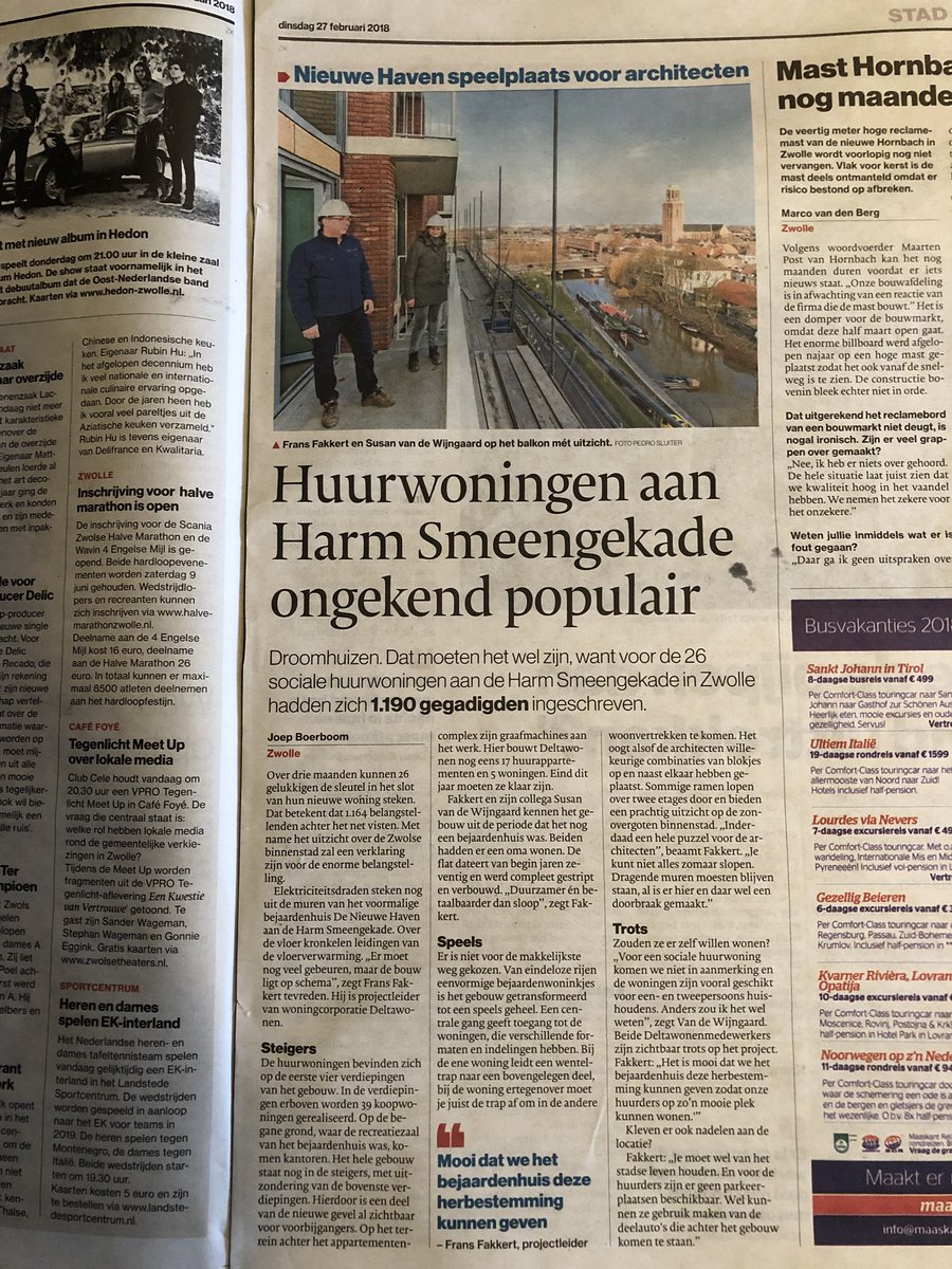 Slecht 26 huurders v/d 1190 aanmeldingen is het gelukt om in dit mooie gebouw te kunnen wonen @Sacon_architect <a href="/deltaWonen/">deltaWonen</a> <a href="/Gemeente_Zwolle/">Gemeente Zwolle</a>