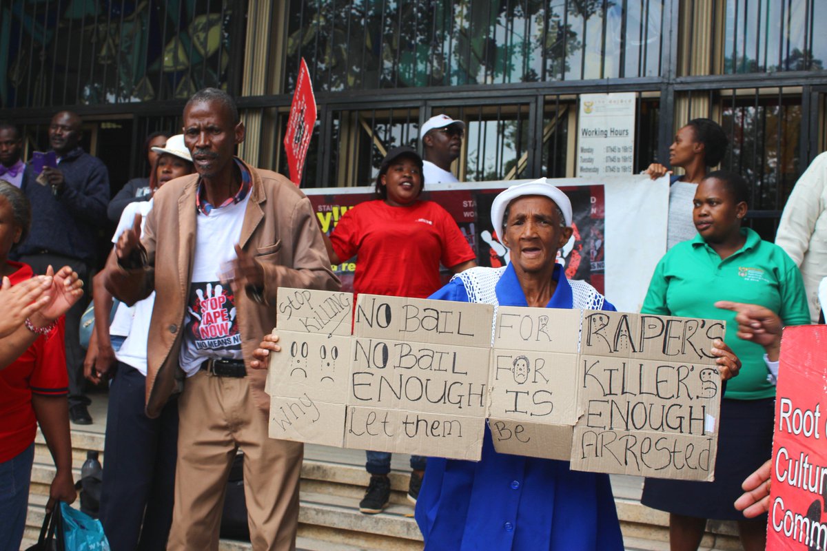 Laura_Van_Raemd's tweet photo. Protests against rape organized by #HeForShe  South Africa @unwomenafrica @MagistratesCourt Klerksdorp. Men are community gatekeepers. @robhizo @SACBCJustice https://t.co/JGUSYtcICU