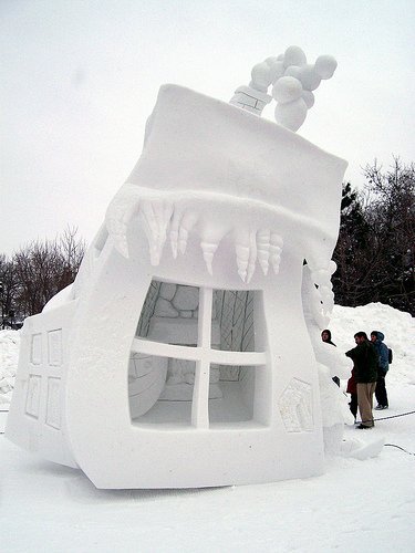 как сделать снежный домик