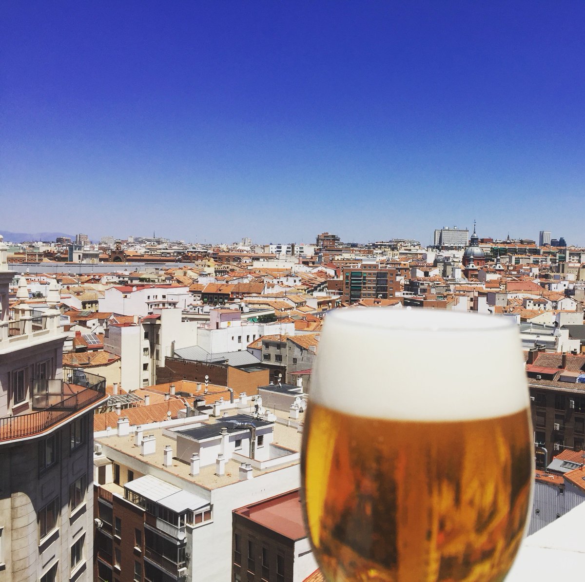 DaemonSands's tweet photo. Nothing like a cold one at the top of Madrid. 
.
.
.
.
#Madrid #Spain #travel #cities #happy #share #like #follow #tag #LostExec #splendid #cool #Instagram #wanderlust #photography #pictures #art #gentleman #blogging #findme https://t.co/uQQxjdiEyK