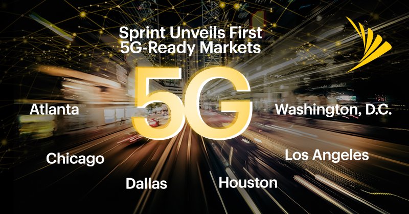 HUGE milestone for @Sprint #5G! We're ready to start lighting up our FIRST #5G-ready markets for customers and blazing a trail to launch the 1st #5G mobile network in the U.S. #MWC18 #MassiveMIMO sprint.co/2CnFLId