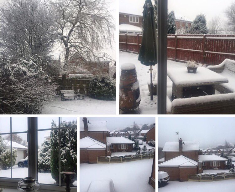 ajhartley's tweet photo. @ChadWeather Pretty in Littleborough this morning. Snow easing off now though. Any more to come today? https://t.co/kKeaLcKwIG