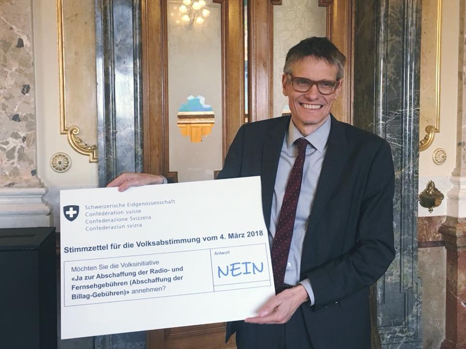 Karl Vogler, Nationalrat CVP (OW) sagt #NEINzuNoBillag! Heute können Sie noch brieflich abstimmen, ab morgen müssen Sie die Unterlagen zur Gemeinde bringen.