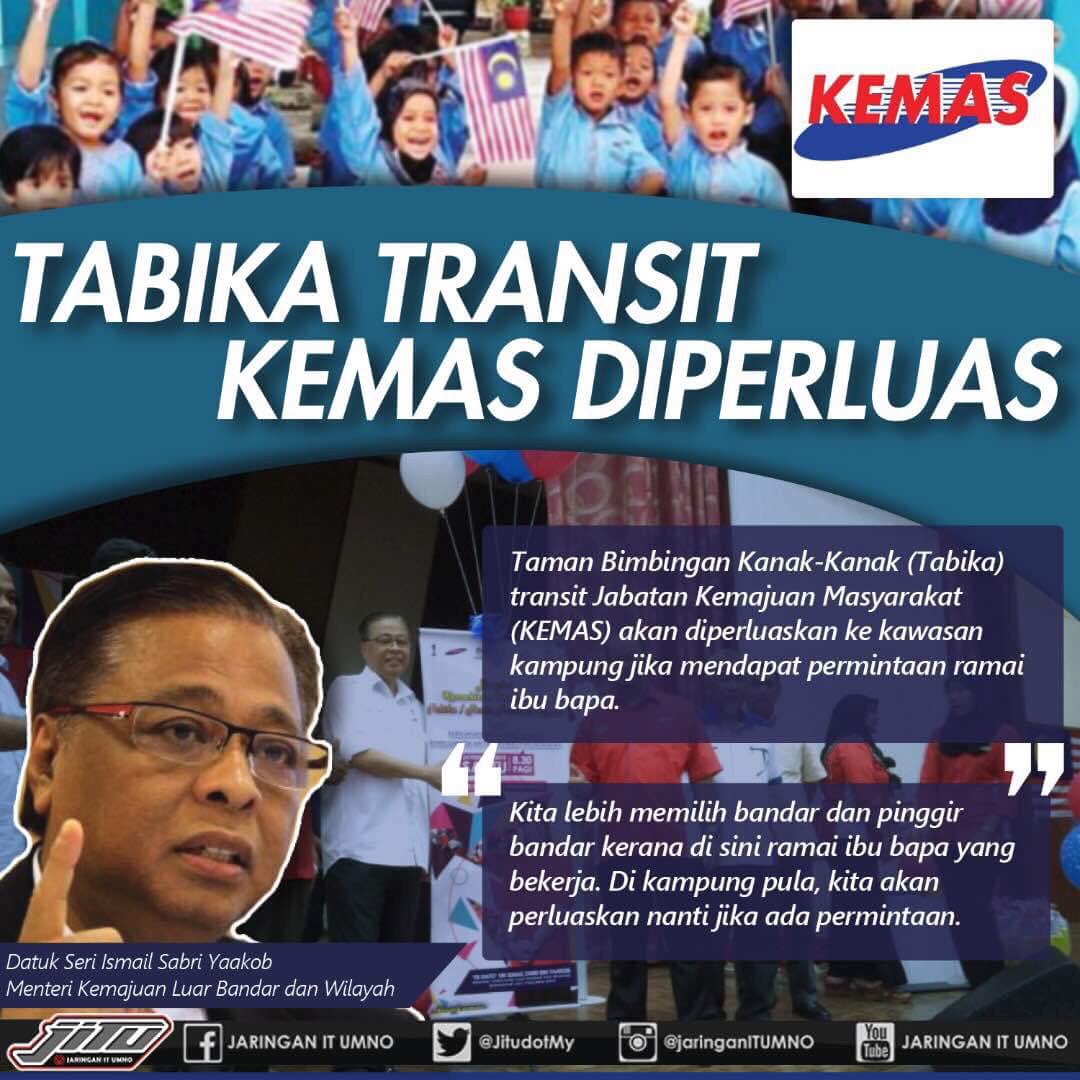 JITUdotmy's tweet image. Tabika transit #KEMAS diperluaskan ke kampung mengikut keperluan rakyat #Negaraku #Malaysia