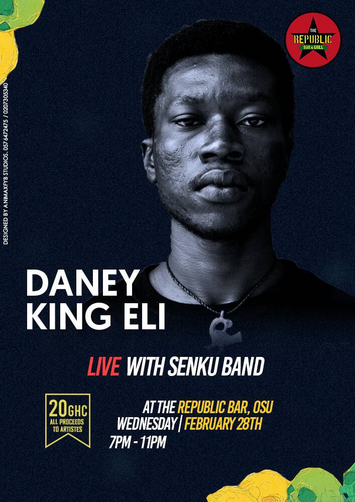 PureAkan's tweet photo. TOMORROW 

Republic Bar - Osu 
20 Cedis Only 

Ria Boss. Reynolds TheGentleman
Daney King ELi. Robin Huws 

#AkomaMuNsemsemTour2 https://t.co/A0SSYkpVDx
