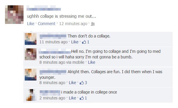 Collages are very tough. #typo #spelling #etype