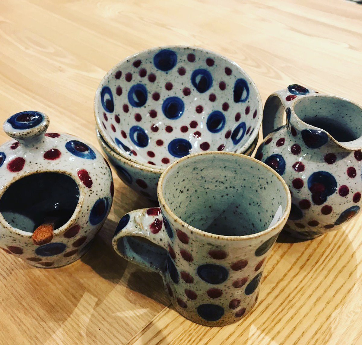 JUST ARRIVED....
Stunning hand thrown pottery in an array of striking patterns and colours. Prices starting at £9.95 #britishdesign #britishceramics #britishpottery #britishcraft