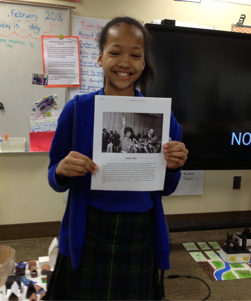 k8burton's tweet photo. #BurSt18 learned about #ShirleyChisolm this morn from this #6thTrinity leader #TrinityLearms https://t.co/LwKNzHtd6o