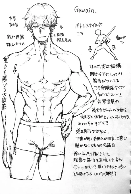 ちまちま書いてたガッウェとンスロットを描く時用の体型とかその他個人的メモ
願望と妄想と独断と偏見の産物 ワァイ 