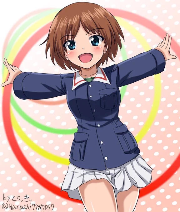 5分over お題「阪口桂利奈」より
シンプルにあいーっ!なかりな

#ガルパン版深夜のお絵描き60分一本勝負
#ガルパン版深夜のお絵描き60分一本勝負_20180227
#ガルパン #garupan 