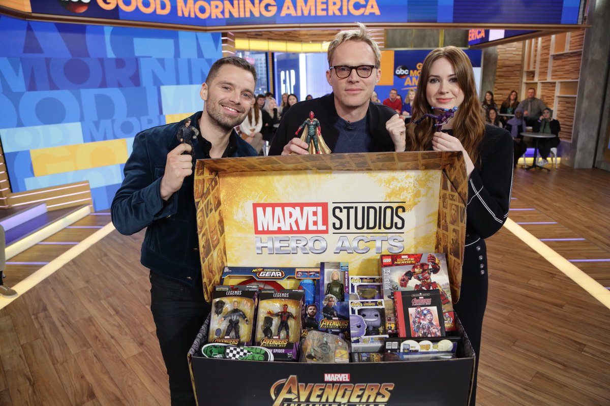 Marvel's tweet photo. Marvel Universe Unites! If we reach one million likes on #HeroActs posts like this one, Marvel and @Disney together will donate $250,000 to @StarlightUS. https://t.co/FMAzQCvpfH
