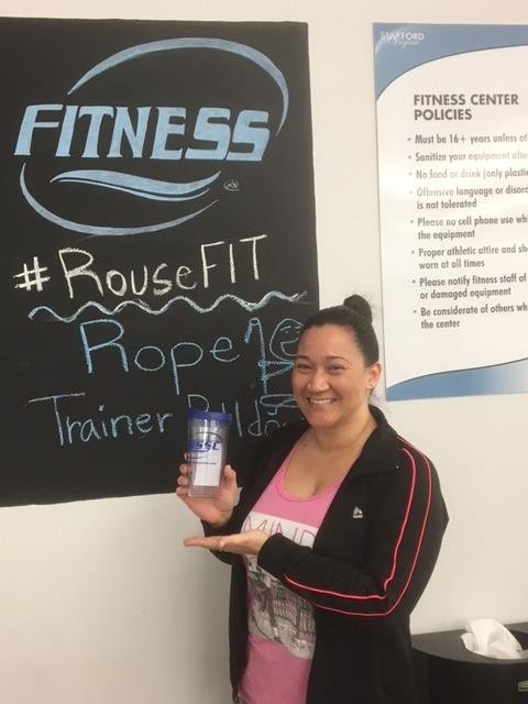 rousecenter's tweet photo. Congrats to Michielle Henderson for winning week 1 of #RouseFit by posting all 7 exercises for the week! Michielle received a FREE JRSSC tumbler and Smoothie from the café! Don't forget to us #RouseFIT for a chance to win! #rousecenter #RouseFIT https://t.co/NUtObxWBg6