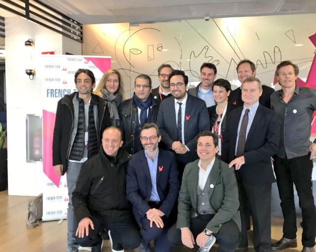 CecileDELETTRE's tweet photo. The 🇫🇷 delegation is welcomed by @FrenchTechBCN to show that here also #InnovationIsContagious !#FrenchTech has a huge network all around the world Welcome to @mounir by @gfilippiBF @BF_Espagne @LaFrenchTechEN at #MWC18 https://t.co/8mn1JLKUAo