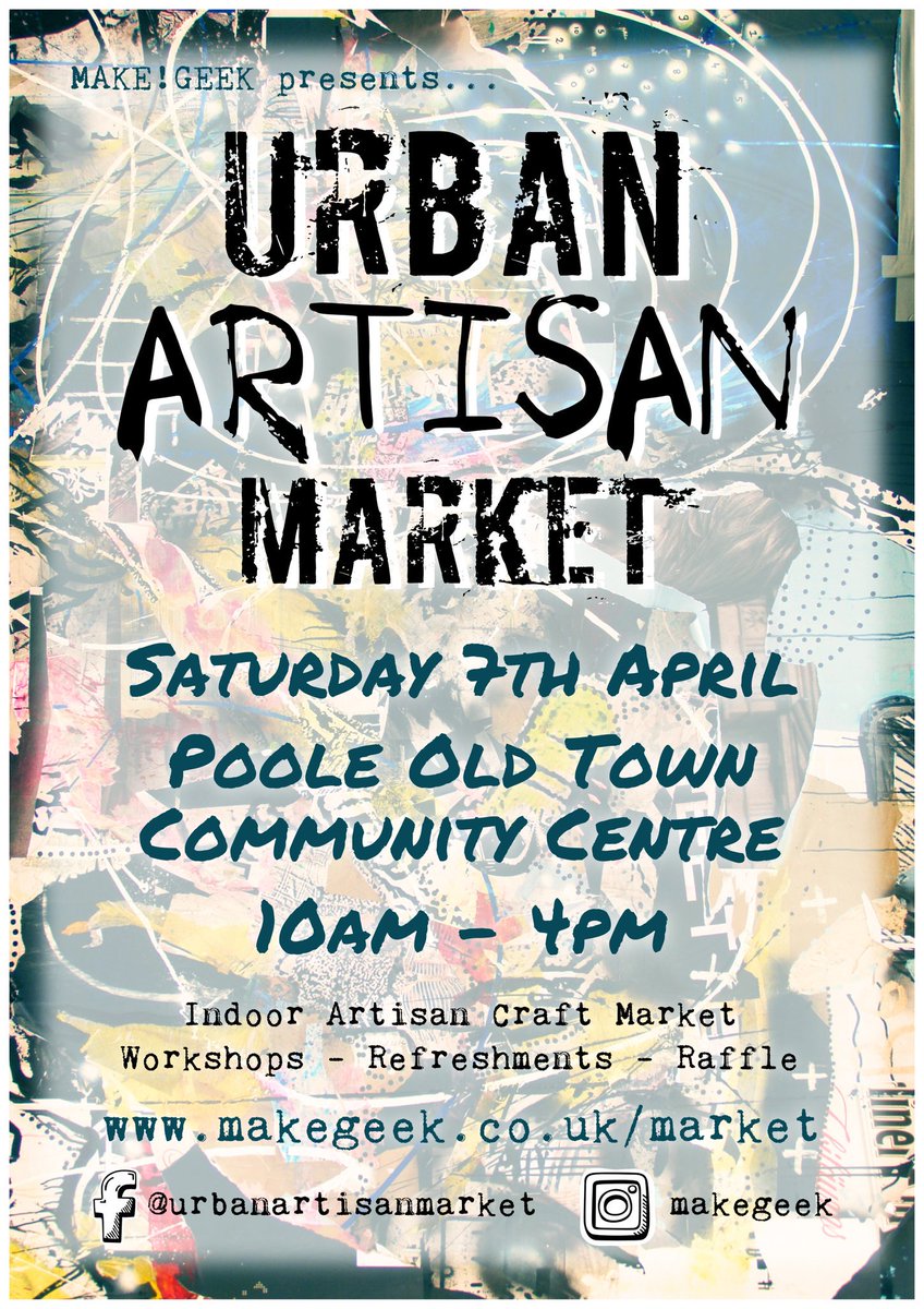 New monthly #artisan #craft fair coming to #poole this April! More info at makegeek.co.uk/market

#shoplocal #SmallBusiness

@more_poole @ArtsPoole @BoroughofPoole @WhatsOnInPoole @WhatsOnInDorset
